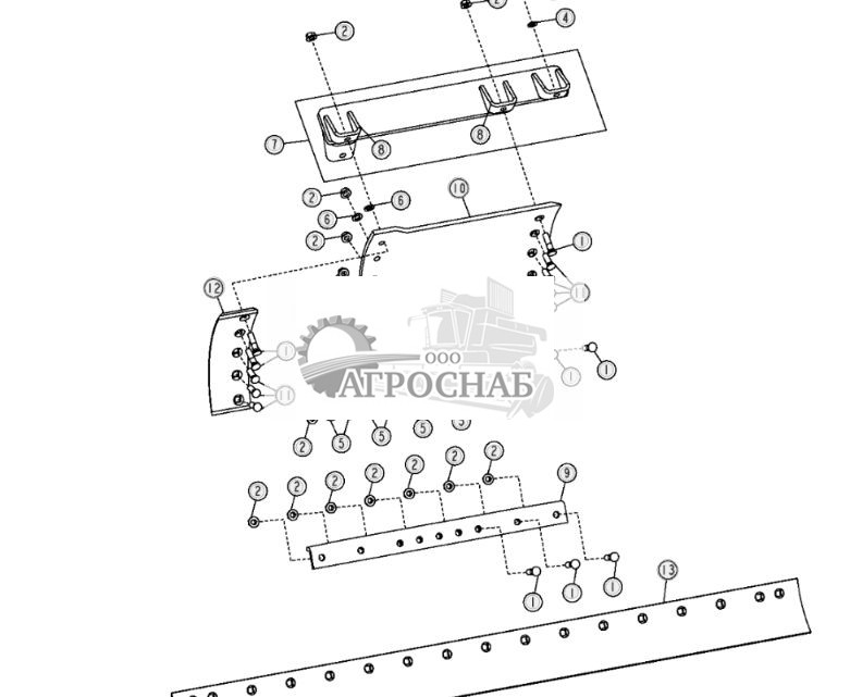 Удлинитель правого отвала (27 дюймов с крепежом 34 дюйма) - ST3683 665.jpg